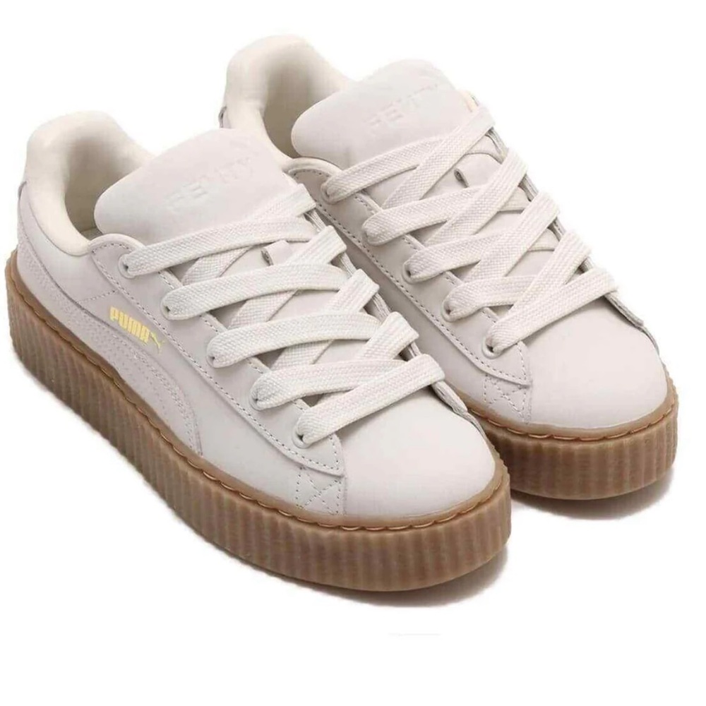 Puma Platform Women's Sneakers in Off-White with Gum Sole